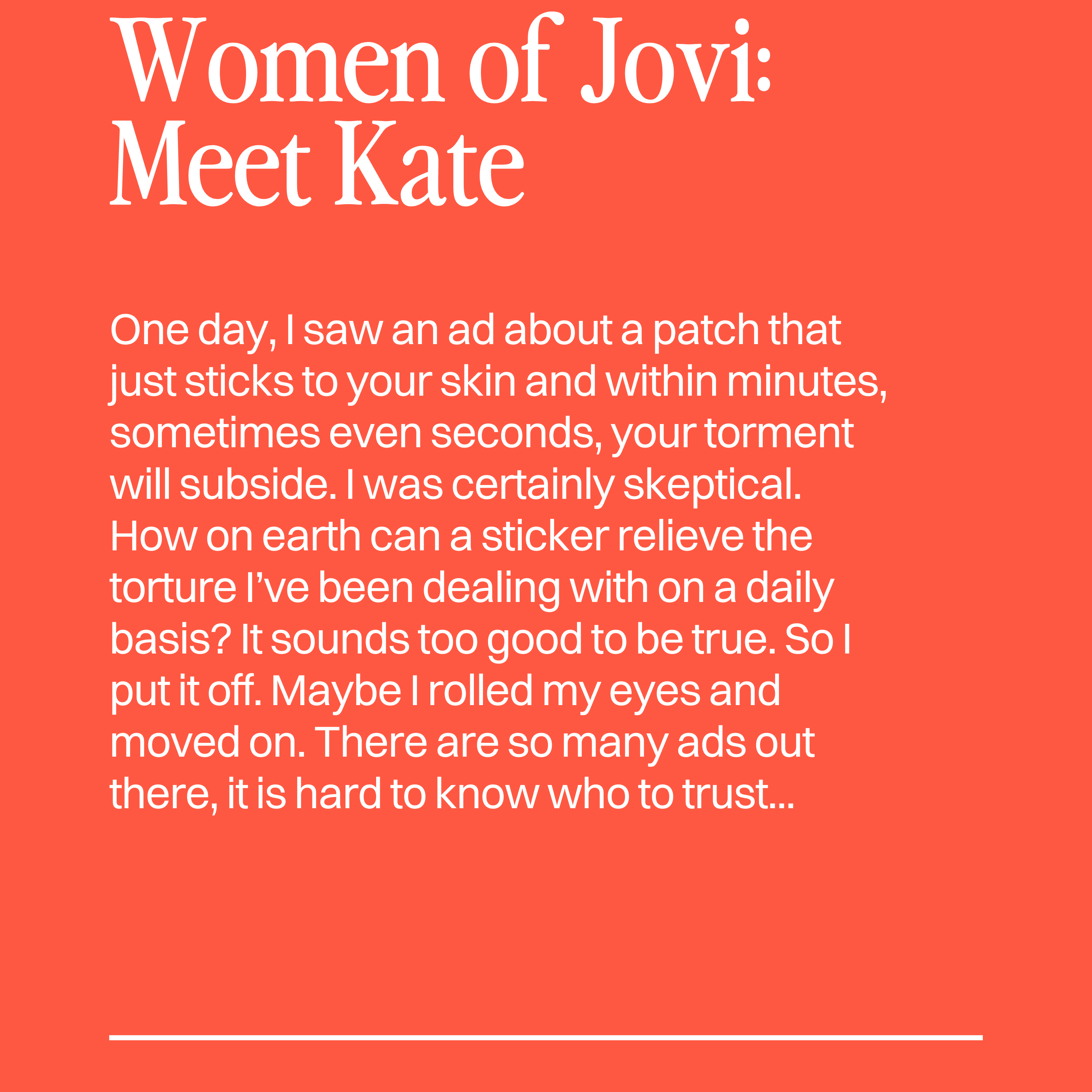 Women of Jovi: Meet Kate